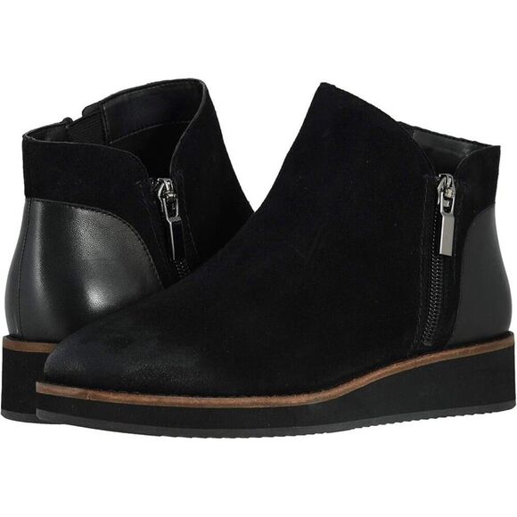 SoftWalk Wesley Boots Women's 5.5 Black Leather Side Zip Ankle Booties ZPO1061 - Picture 1 of 12